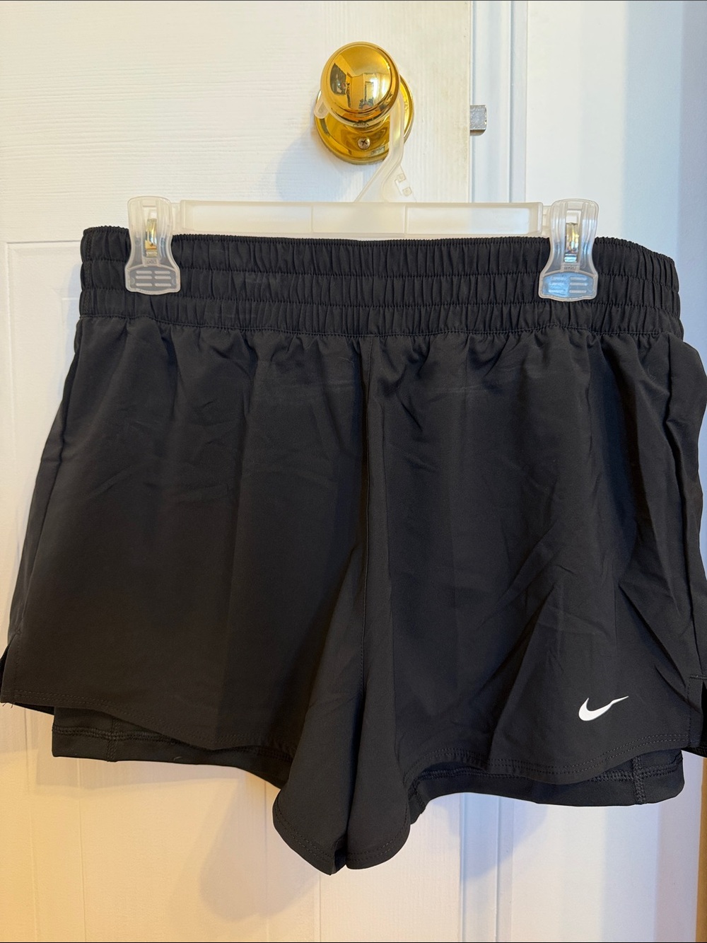 Nike Black Women's Athletic Running Shorts with Swoosh